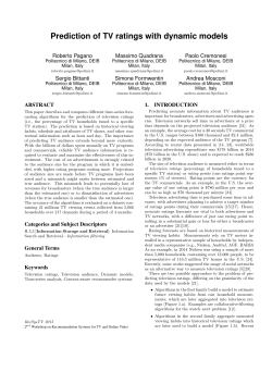 Prediction of TV ratings with dynamic models