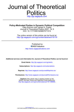 Politics Journal of Theoretical - James Fowler