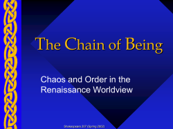 The Chain of Being