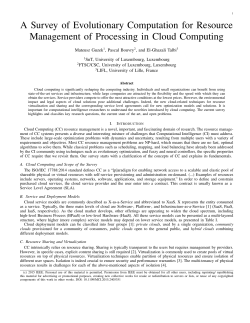 A Survey of Evolutionary Computation for Resource