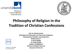 Philosophy of Religion in the Tradition of Christian Confessions