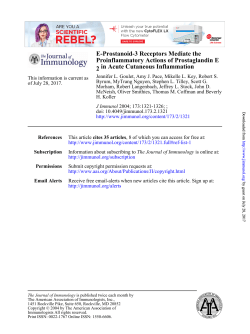 in Acute Cutaneous Inflammation 2 Proinflammatory Actions of
