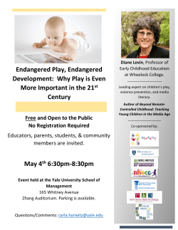 Endangered Play, Endangered Development: Why Play is Even