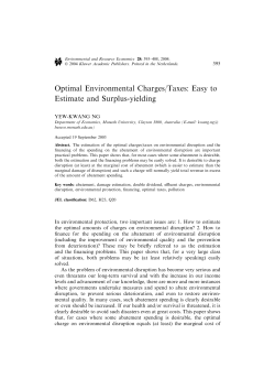 Optimal Environmental Charges/Taxes: Easy to Estimate and