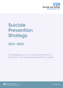 Suicide Prevention Strategy - Norfolk and Suffolk NHS Foundation