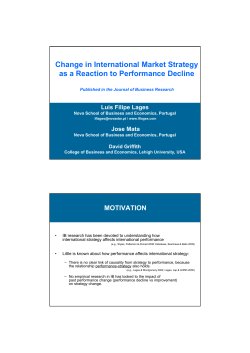 Change in International Market Strategy as a Reaction to