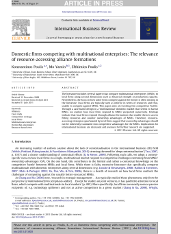Domestic firms competing with multinational enterprises