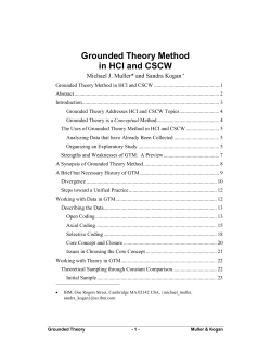 Grounded Theory Method in HCI and CSCW