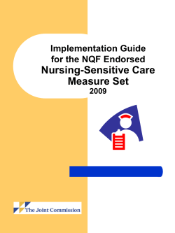 Nursing-Sensitive Care Measure Set