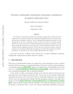 Itemwise conditionally independent nonresponse modeling for