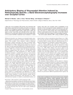 Anticipatory Biasing of Visuospatial Attention Indexed by