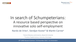 In search of Schumpeterians - DARE | DARE |Dutch Academy of