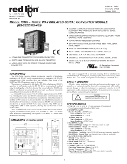 MODEL ICM5 &ndash; THREE WAY ISOLATED SERIAL CONVERTER