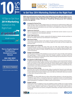 10 Tips to Get Your 2014 Marketing Started on