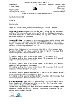 Newsletter No 32 - Blackwater Community Primary School