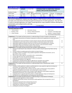 INTRODUCTION TO COMPUTING THROUGH MOBILE