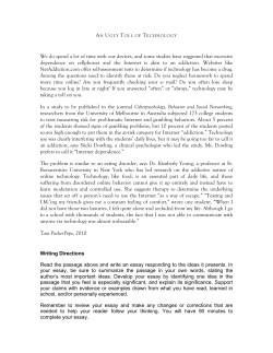 Diagnostic CATW: &ldquo;An Ugly Toll of Technology&rdquo;