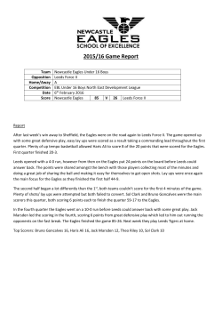 2015/16 Game Report Team Newcastle Eagles Under 16 Boys