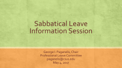 Sabbatical Workshop PowerPoint presentation
