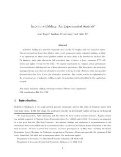 Indicative Bidding: An Experimental Analysis