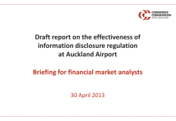 Draft report on the effectiveness of information disclosure regulation