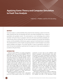 Applying Game Theory and Computer Simulation to Fault Tree