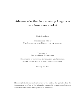 Adverse selection in a start-up long