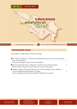 analytical digest caucasus - Center for Security Studies