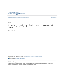 Concisely Specifying Choices in an Outcome