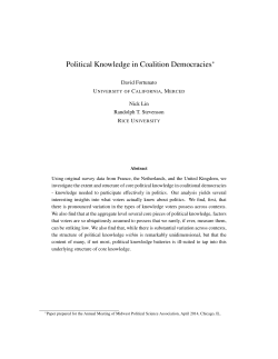 Political Knowledge in Coalition Democracies