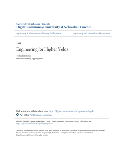 Engineering for Higher Yields - DigitalCommons@University of