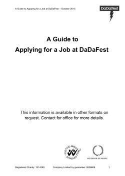 A Guide to Applying for a Job at DaDaFest