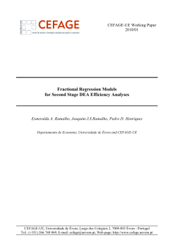 Fractional Regression Models for Second Stage DEA