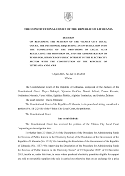 the constitutional court of the republic of lithuania