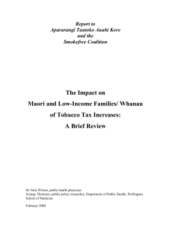 Draft Report to the Smokefree Coalition