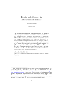 Equity and efficiency in rationed labor markets