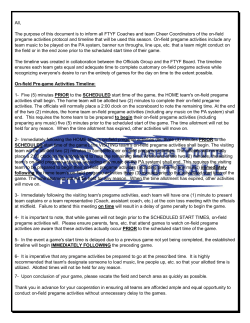 Pre-Game Timeline Details