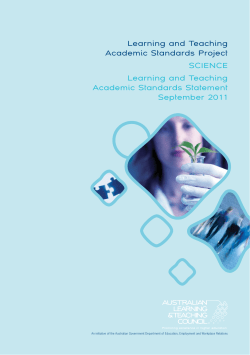 Science Threshold Learning Outcomes