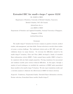 Extended BIC for small-n-large-P sparse GLM