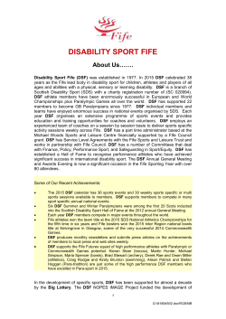 DSF Fact Sheet - Fife Sports and Leisure Trust
