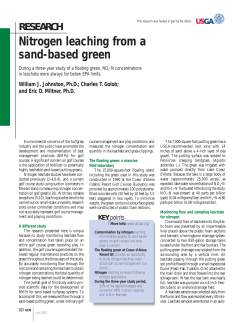 Nitrogen leaching from a sand-based green