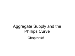 Aggregate Supply and Phillips Curve