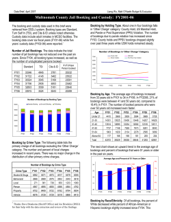 Multnomah County Jail Booking and Custody: FY2001-06