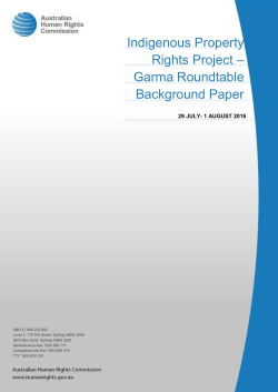 Garma discussion paper in Word