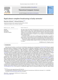 Theoretical Computer Science Rapid almost-complete
