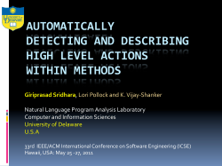automatically detecting and describing high level actions within