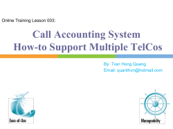 Setup Multiple Telephone Tariffs - Call Accounting System | Pbx