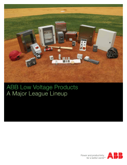 ABB Low Voltage Products A Major League Lineup