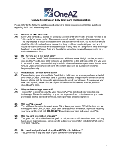 OneAZ Credit Union EMV debit card Implementation