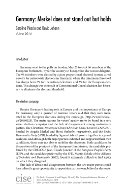 Germany: Merkel does not stand out but holds